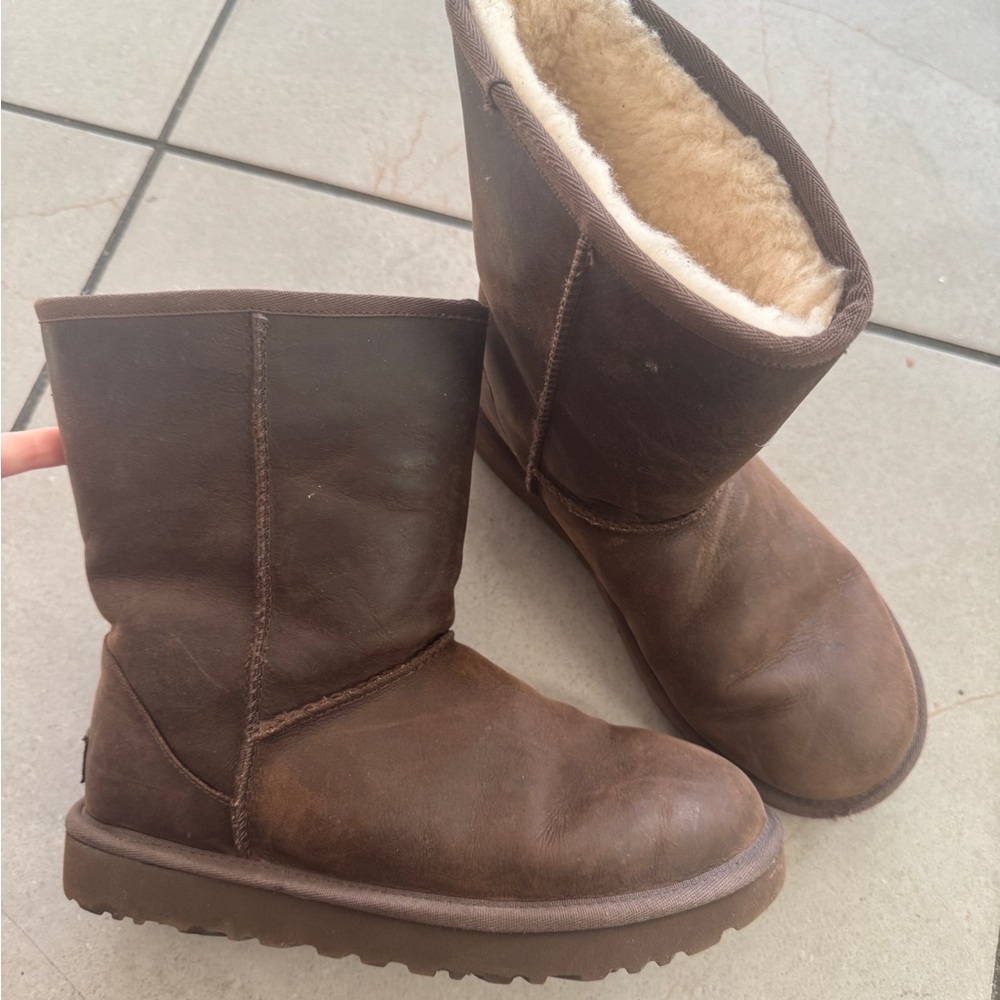 Ugg Classic leather brownstone - Picture 4 of 7